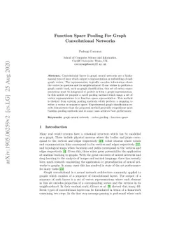 Function Space Pooling For Graph Convolutional Networks