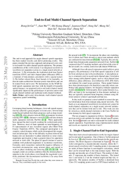 End-to-End Multi-Channel Speech Separation