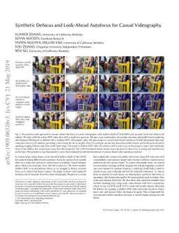 Synthetic Defocus and Look-Ahead Autofocus for Casual Videography