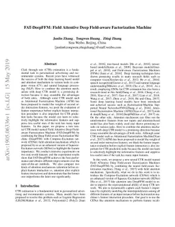 FAT-DeepFFM: Field Attentive Deep Field-aware Factorization Machine