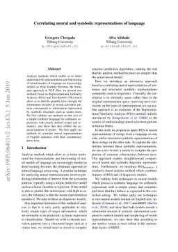 Correlating neural and symbolic representations of language