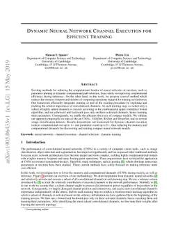 Dynamic Neural Network Channel Execution for Efficient Training