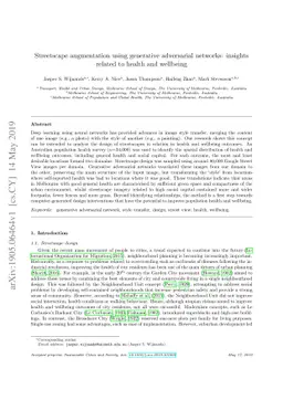 Streetscape augmentation using generative adversarial networks: insights
  related to health and wellbeing
