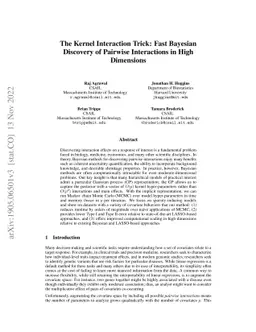 The Kernel Interaction Trick: Fast Bayesian Discovery of Pairwise
  Interactions in High Dimensions