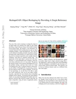 ReshapeGAN: Object Reshaping by Providing A Single Reference Image