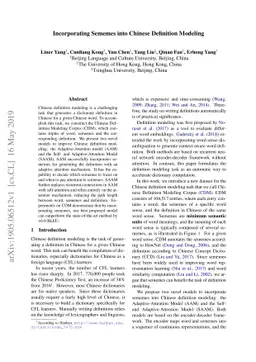 Incorporating Sememes into Chinese Definition Modeling
