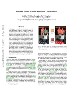 One-Shot Texture Retrieval with Global Context Metric