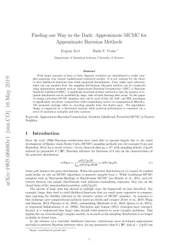Finding our Way in the Dark: Approximate MCMC for Approximate Bayesian
  Methods