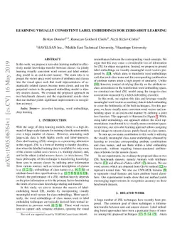 Learning Visually Consistent Label Embeddings for Zero-Shot Learning