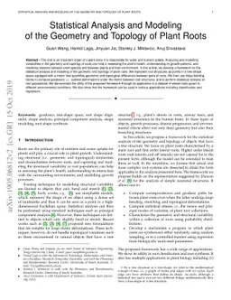 Statistical Analysis and Modeling of the Geometry and Topology of Plant
  Roots