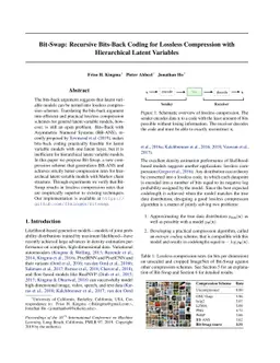 Bit-Swap: Recursive Bits-Back Coding for Lossless Compression with
  Hierarchical Latent Variables