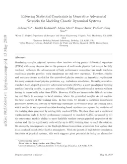 Enforcing Statistical Constraints in Generative Adversarial Networks for
  Modeling Chaotic Dynamical Systems