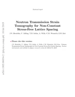 Neutron Transmission Strain Tomography for Non-Constant Stress-Free
  Lattice Spacing