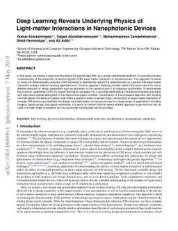 Deep Learning Reveals Underlying Physics of Light-matter Interactions in
  Nanophotonic Devices