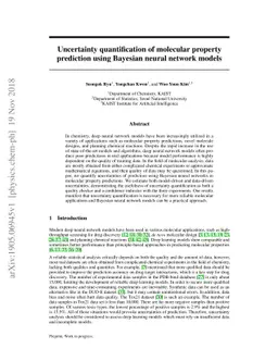 Uncertainty quantification of molecular property prediction using
  Bayesian neural network models