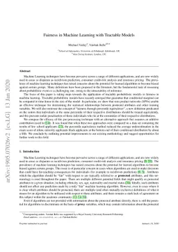 Fairness in Machine Learning with Tractable Models