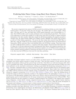 Predicting Solar Flares Using a Long Short-Term Memory Network