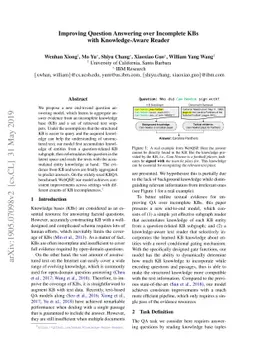 Improving Question Answering over Incomplete KBs with Knowledge-Aware
  Reader