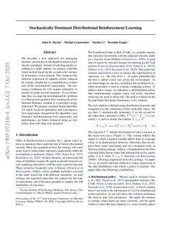 Stochastically Dominant Distributional Reinforcement Learning