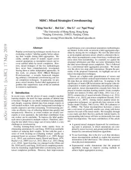 MiSC: Mixed Strategies Crowdsourcing