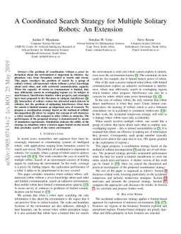 A Coordinated Search Strategy for Multiple Solitary Robots: An Extension