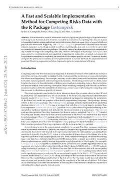 A Fast and Scalable Implementation Method for Competing Risks Data with
  the R Package fastcmprsk