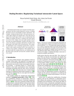 Dueling Decoders: Regularizing Variational Autoencoder Latent Spaces