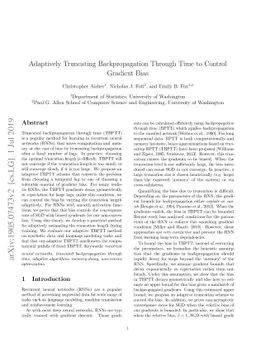 Adaptively Truncating Backpropagation Through Time to Control Gradient
  Bias