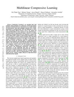 Multilinear Compressive Learning