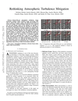 Rethinking Atmospheric Turbulence Mitigation