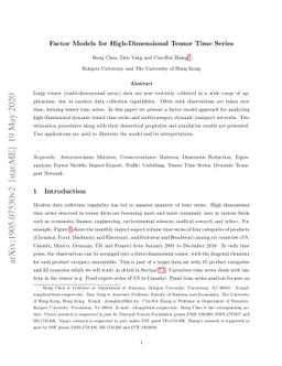 Factor Models for High-Dimensional Tensor Time Series