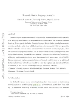Semantic flow in language networks