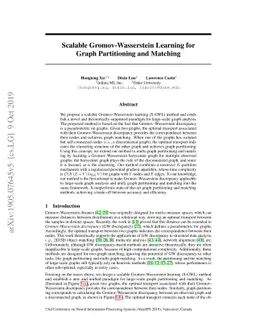 Scalable Gromov-Wasserstein Learning for Graph Partitioning and Matching