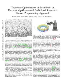 Trajectory Optimization on Manifolds: A Theoretically-Guaranteed
  Embedded Sequential Convex Programming Approach