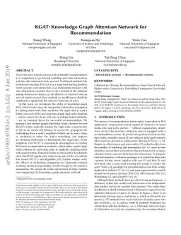 KGAT: Knowledge Graph Attention Network for Recommendation