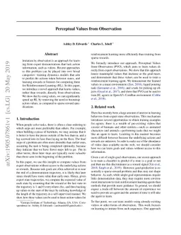 Perceptual Values from Observation