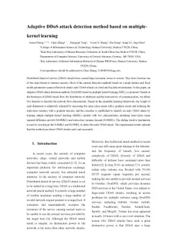 Adaptive DDoS attack detection method based on multiple-kernel learning