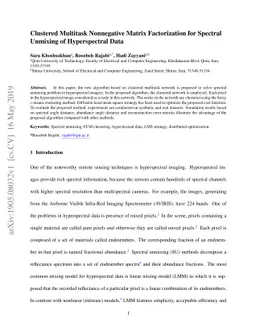 Clustered Multitask Nonnegative Matrix Factorization for Spectral
  Unmixing of Hyperspectral Data