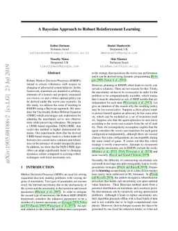 A Bayesian Approach to Robust Reinforcement Learning