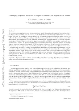 Leveraging Bayesian Analysis To Improve Accuracy of Approximate Models