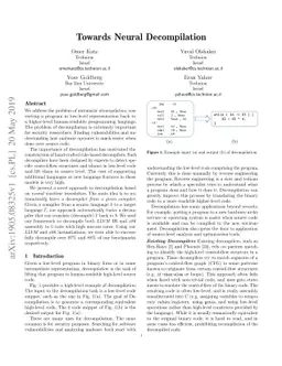 Towards Neural Decompilation
