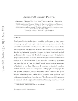 Clustering with Similarity Preserving
