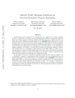 Efficient Profile Maximum Likelihood for Universal Symmetric Property
  Estimation