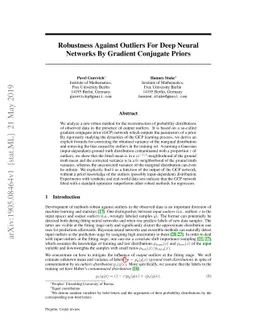 Robustness Against Outliers For Deep Neural Networks By Gradient
  Conjugate Priors