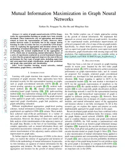 Mutual Information Maximization in Graph Neural Networks