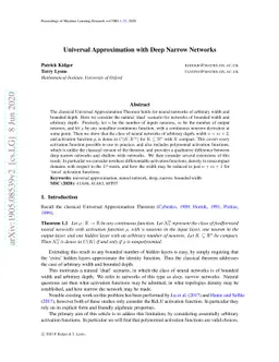 Universal Approximation with Deep Narrow Networks