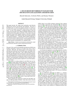 A multi-room reverberant dataset for sound event localization and
  detection