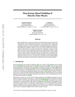 Deep Energy-Based Modeling of Discrete-Time Physics