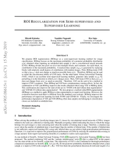 ROI Regularization for Semi-supervised and Supervised Learning