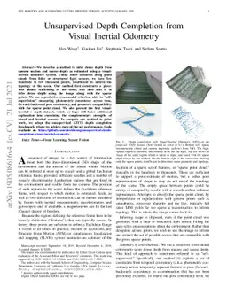 Unsupervised Depth Completion from Visual Inertial Odometry